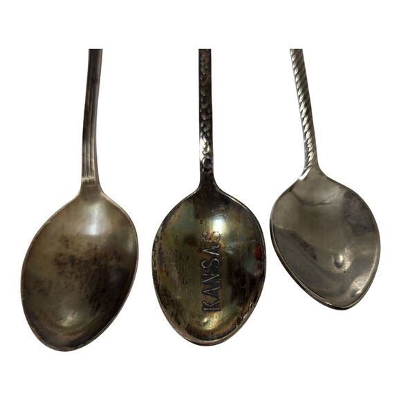 Lot of 9 Vintage Souvenir & Demitasse Spoons Gremany, Italy, USA Silver Plated - Picture 8 of 11